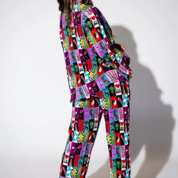 Patchwork Print Plisse Set - Picture 7 of 15